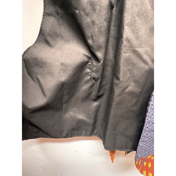 Hand Sewn Leslie Beck Vest Ghosts Pumpkins Cute Witch Open Tie Back M - Picture 3 of 16